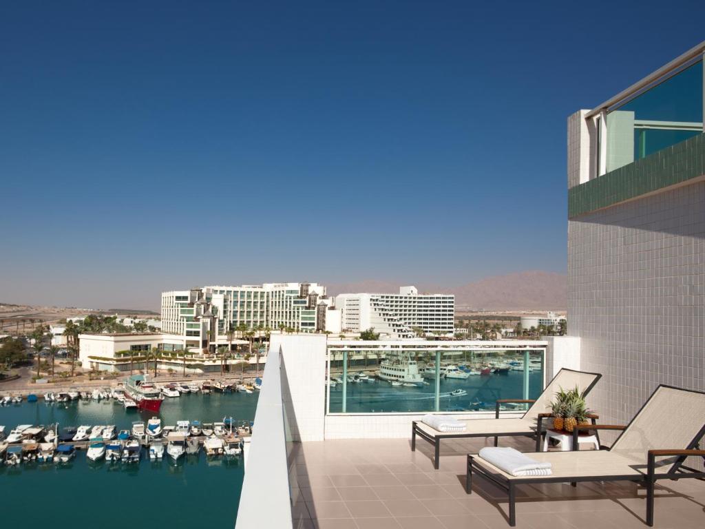 Bazén v ubytování Dan Panorama Eilat nebo v jeho okolí
