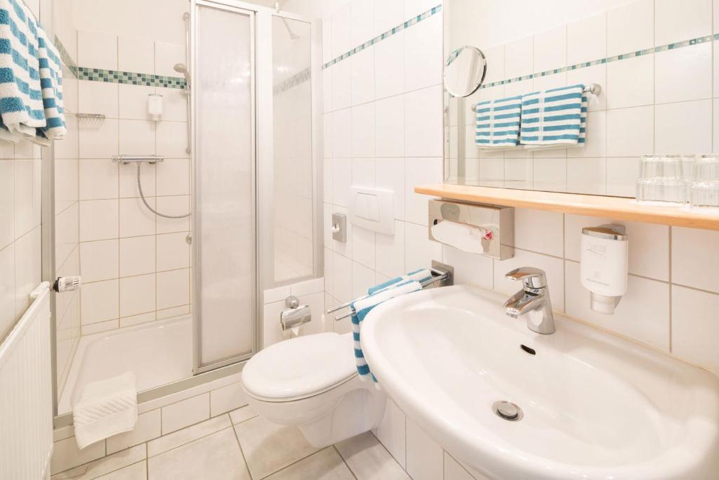 Koupelna v ubytování Flair Hotel Rieckmann