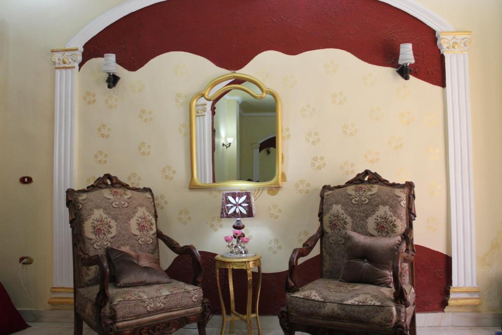 Area soggiorno di Maged Pyramids View Inn