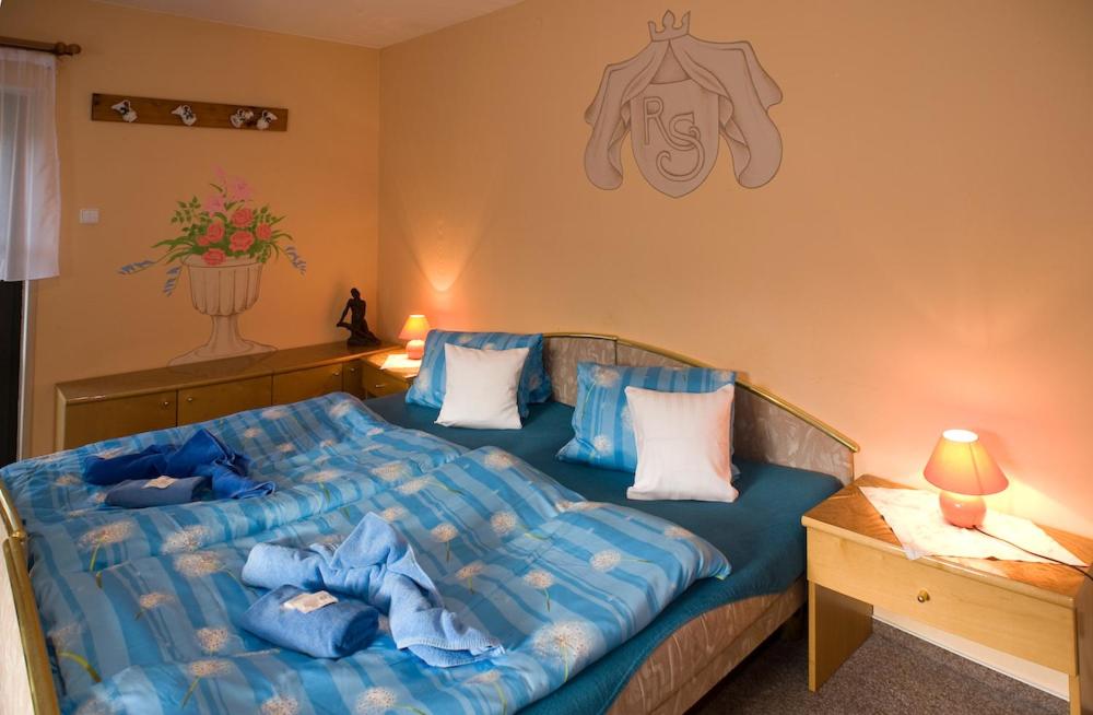 Ein Bett oder Betten in einem Zimmer der Unterkunft Borovansky mlyn