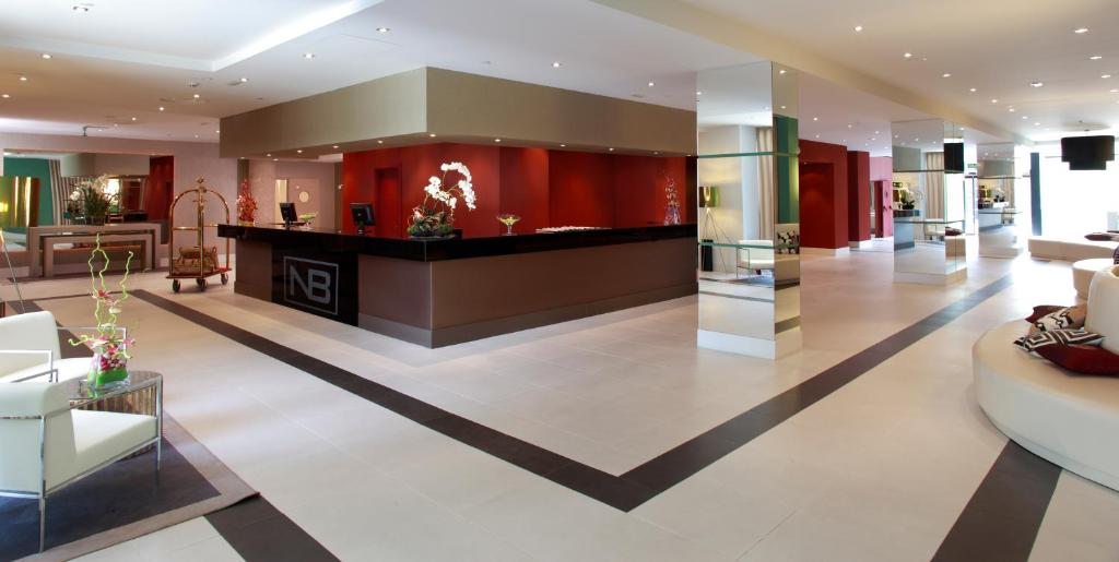 El vestíbulo o zona de recepción de Hotel Nuevo Boston