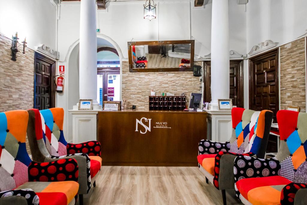 A seating area at Nuevo Suizo