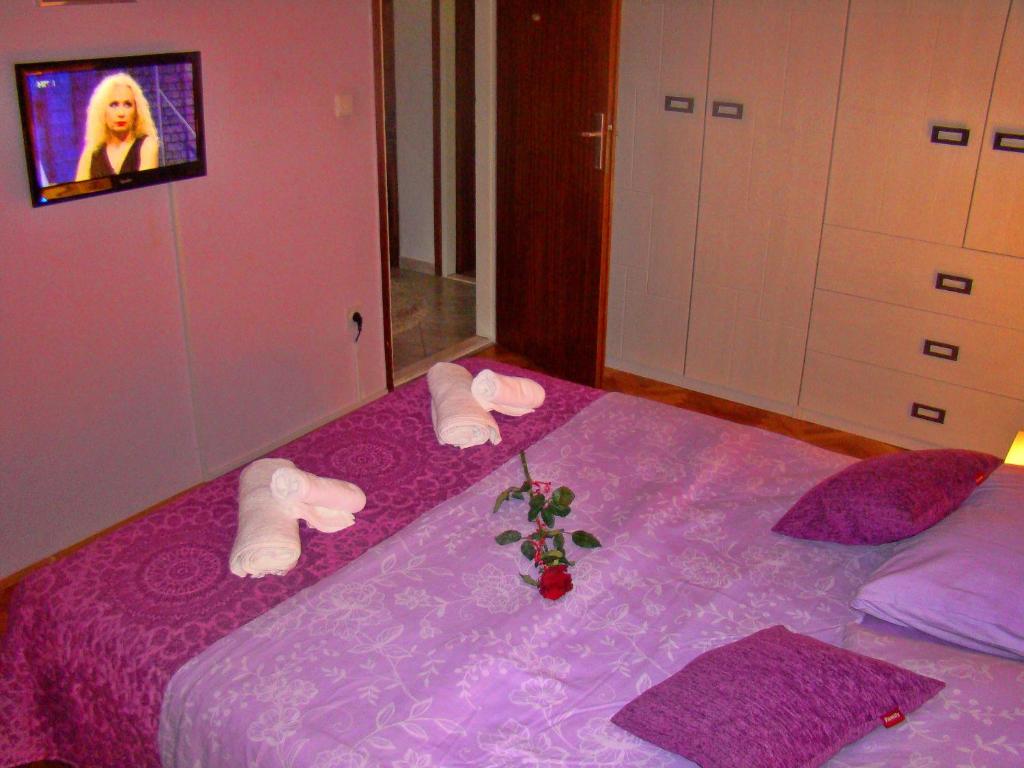 Posteľ alebo postele v izbe v ubytovaní Bacvice Seaview