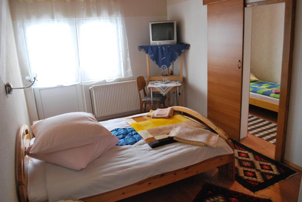 Postel nebo postele na pokoji v ubytování Pensiunea Alexandra