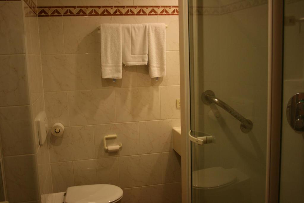 Koupelna v ubytování Hotel Shamrock