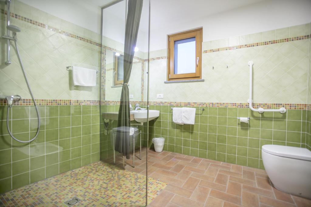Koupelna v ubytování Agriturismo Cjargnei