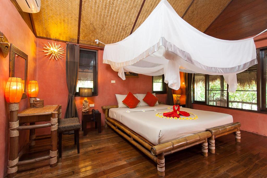 Letto o letti in una camera di Koh Tao Cabana