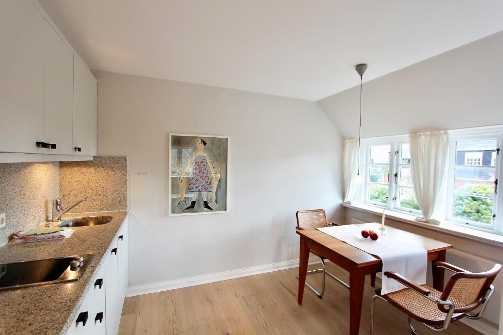 Kuchyň nebo kuchyňský kout v ubytování Ulenhof Appartements