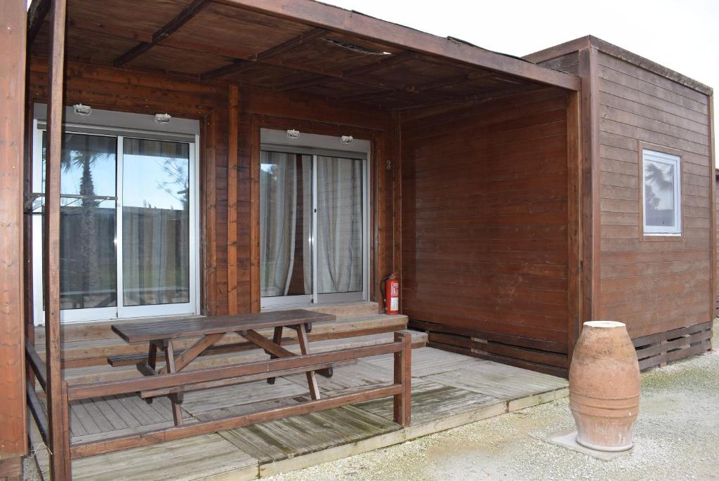 Balkón alebo terasa v ubytovaní Bungalows Park Albufera