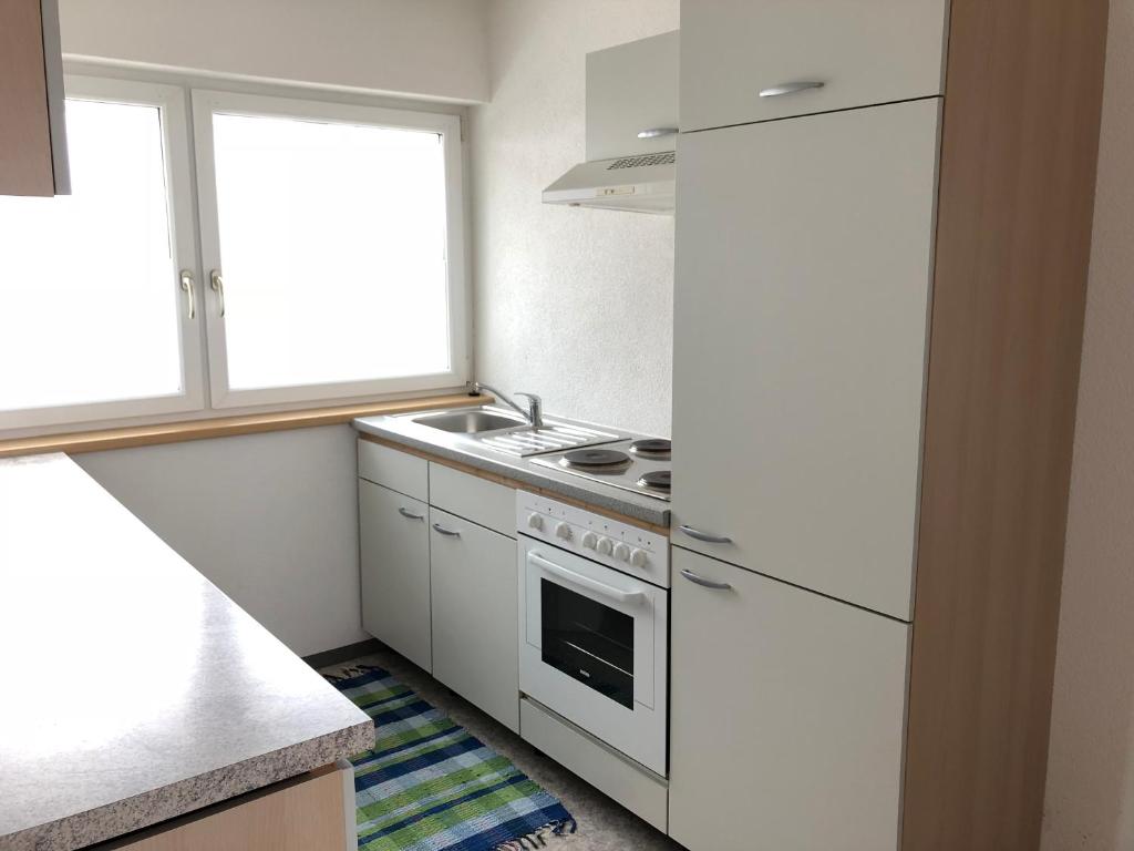 Kuchyň nebo kuchyňský kout v ubytování Pension Aschlandhof