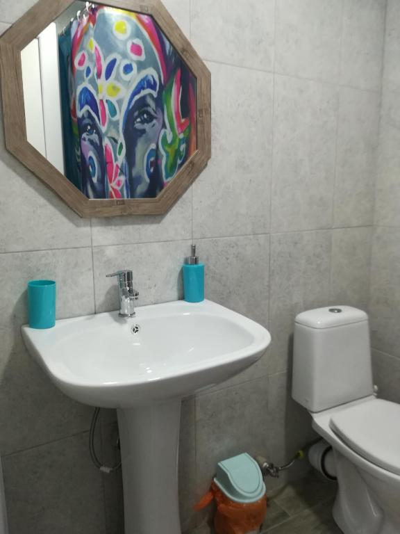 Koupelna v ubytování Family Нotel Banuri