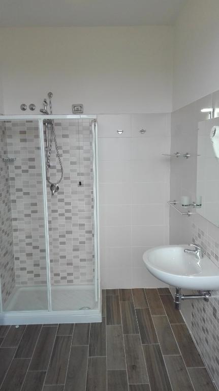 Koupelna v ubytování Albergo Rossana