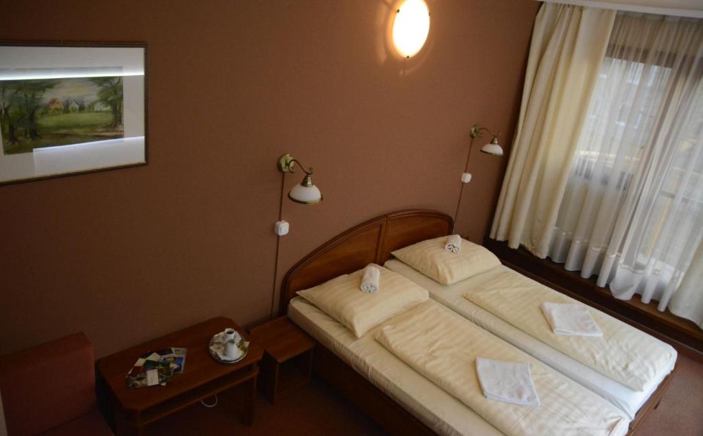 Postel nebo postele na pokoji v ubytování Hotel Minerva