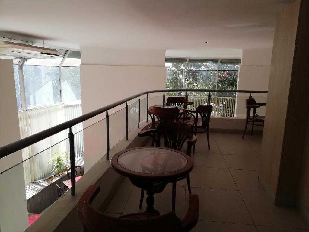 Balkón nebo terasa v ubytování Hotel Montecarlo Santiago