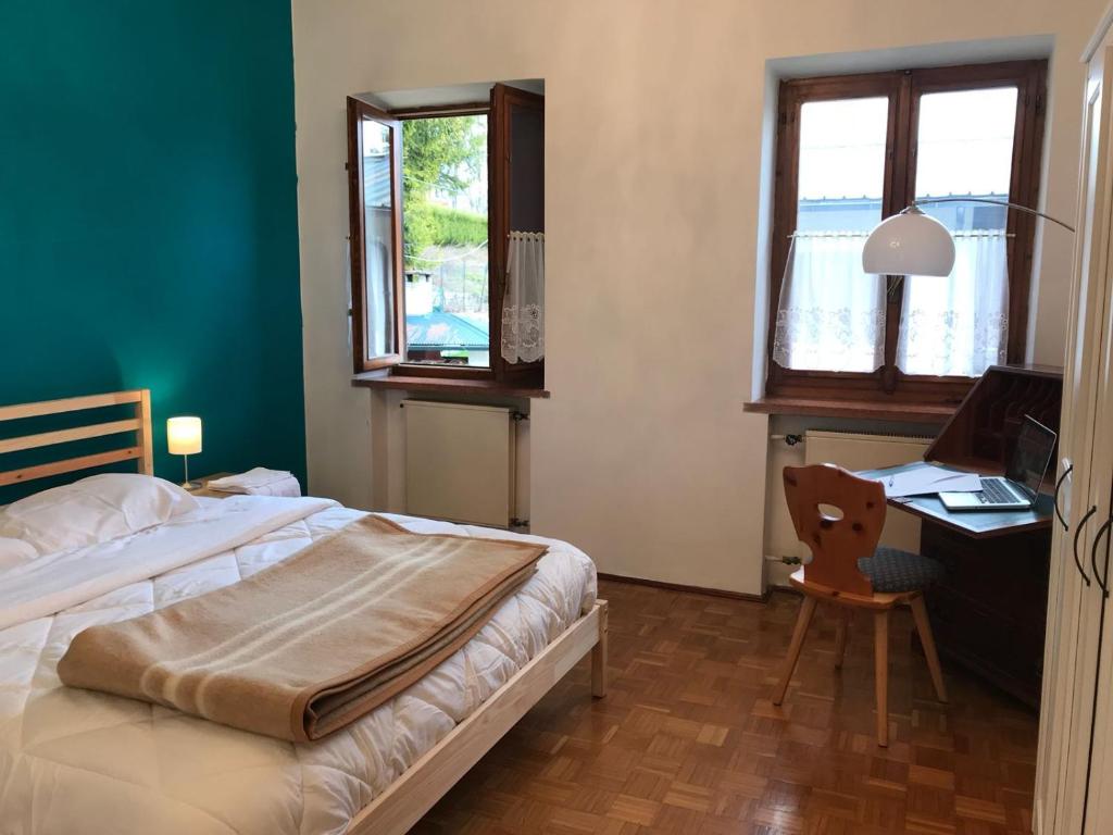 Katil atau katil-katil dalam bilik di Casa Gastagh - Intera casa con giardino privato