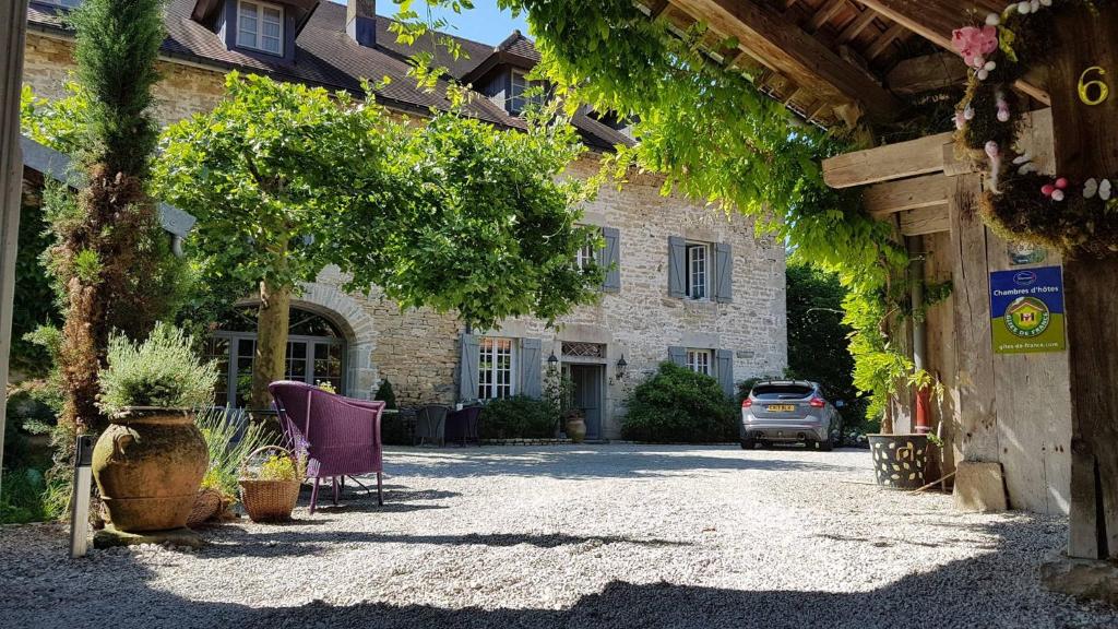 Zahrada ubytování A l'Ombre du Château