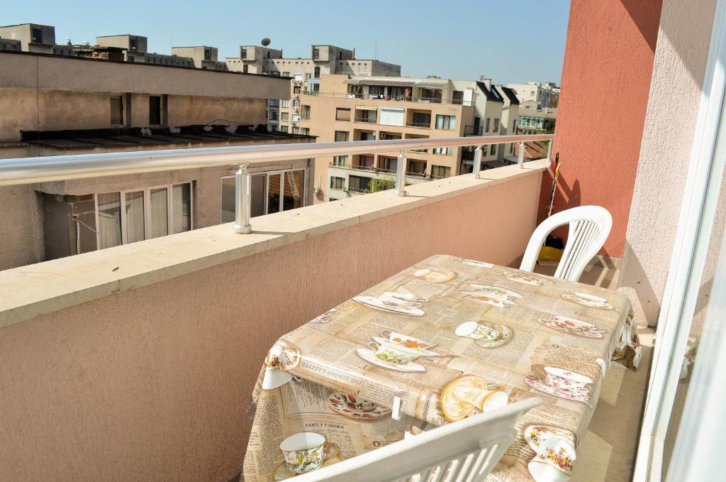 Balkón nebo terasa v ubytování Central Apartment