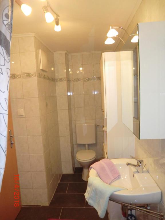 Koupelna v ubytování Haus Elvira