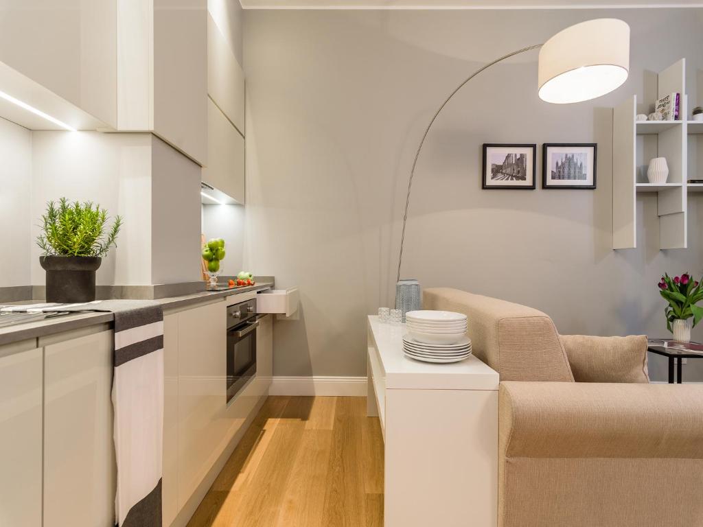 Kuchyňa alebo kuchynka v ubytovaní Milano Manzoni CLC Apartments