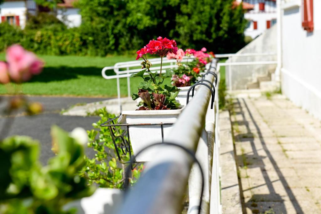 Zahrada ubytování Logis Hôtel Baratxartea