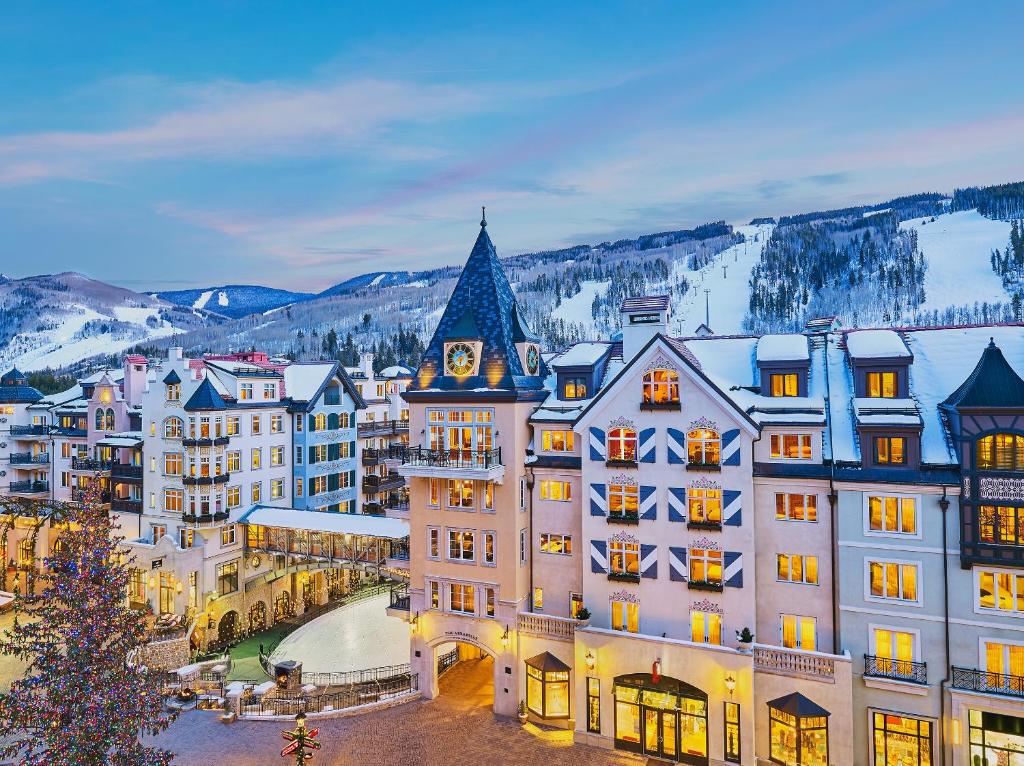a large building with many windows on top of it at The Arrabelle at Vail Square, a RockResort in Vail