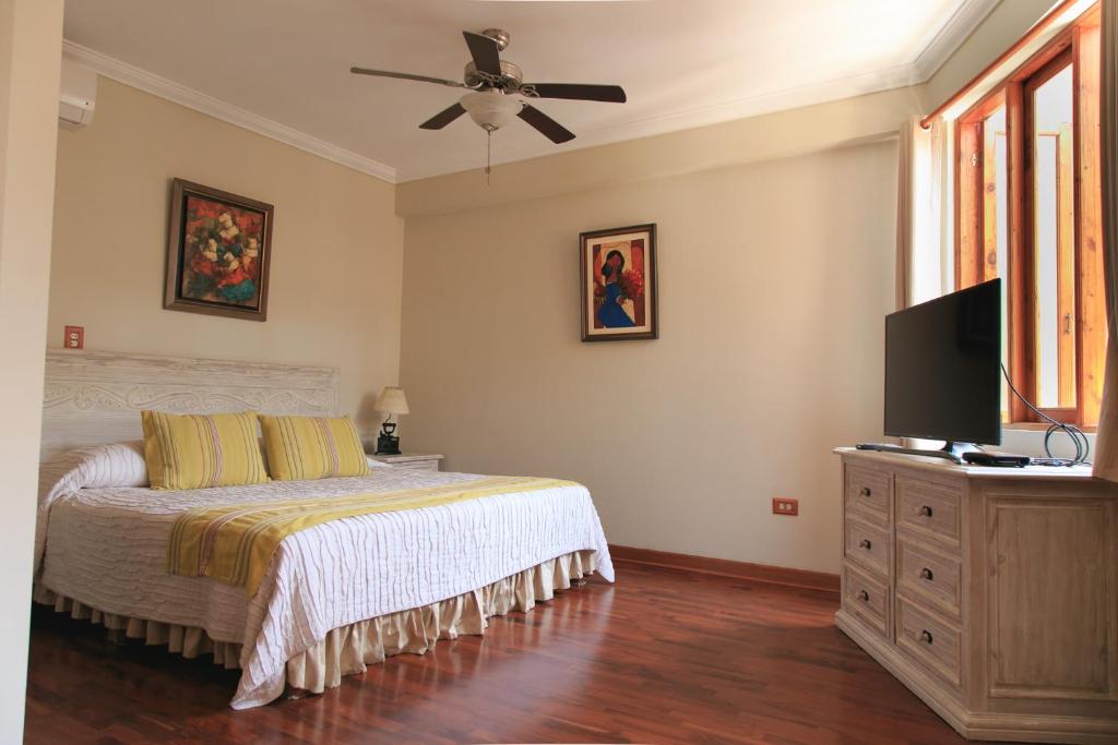 TV a/nebo společenská místnost v ubytování Hotel Antigua Miraflores