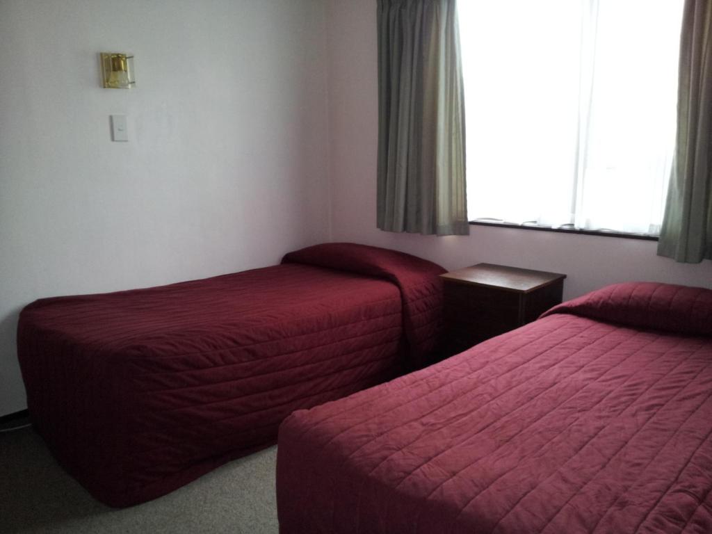 Postel nebo postele na pokoji v ubytování Ace High Motor Inn