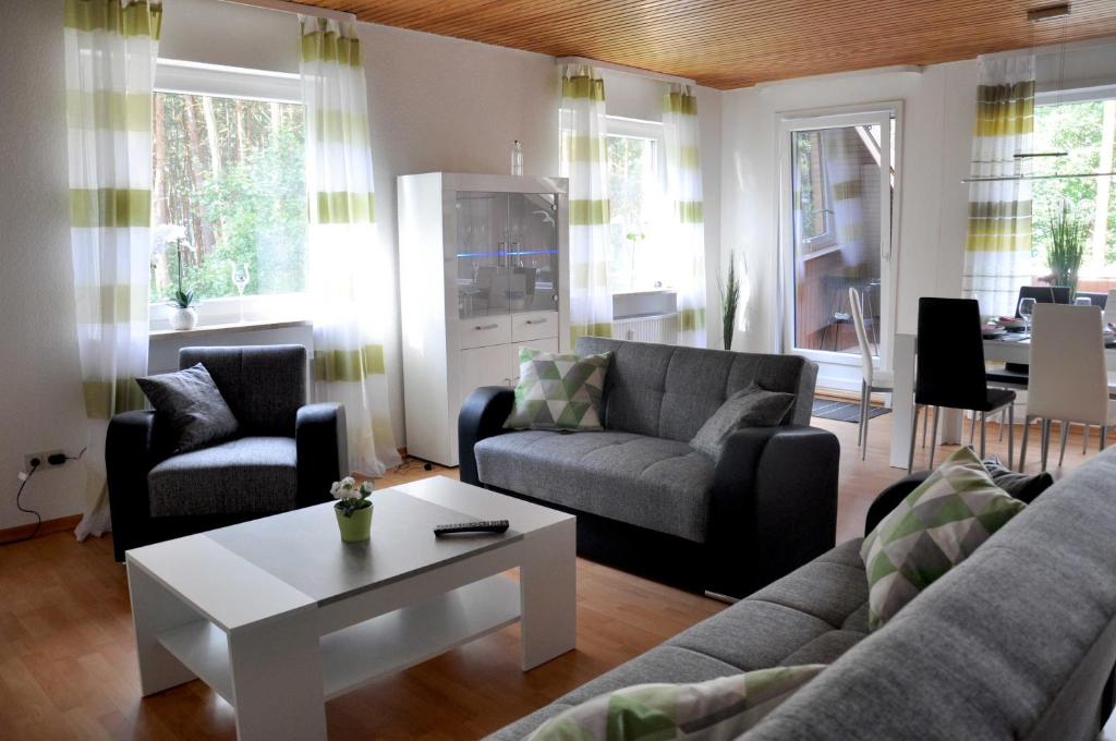 Posezení v ubytování Ferienwohnung Sperlingslust