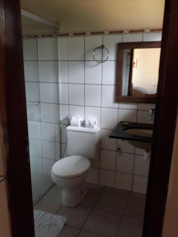 Salle de bains dans l'établissement Pousada Por do Sol