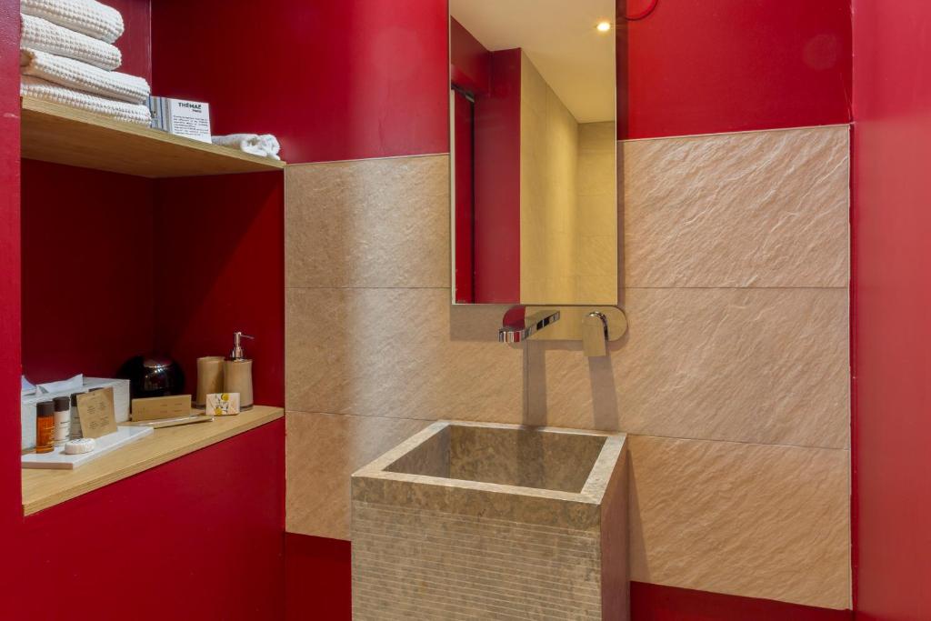 Koupelna v ubytování Hotel Jean Moët