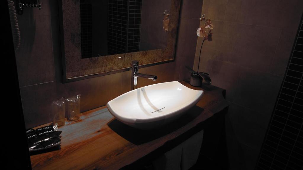 Koupelna v ubytování Hotel La Brasa