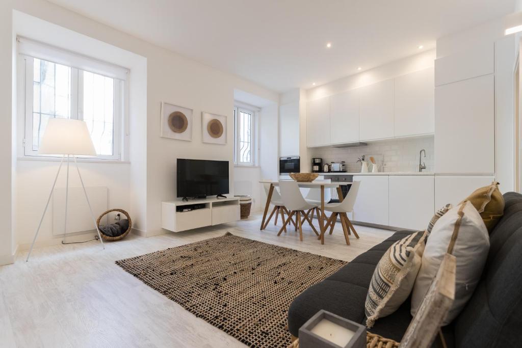Kuchyň nebo kuchyňský kout v ubytování FLH Graça Cozy Flat