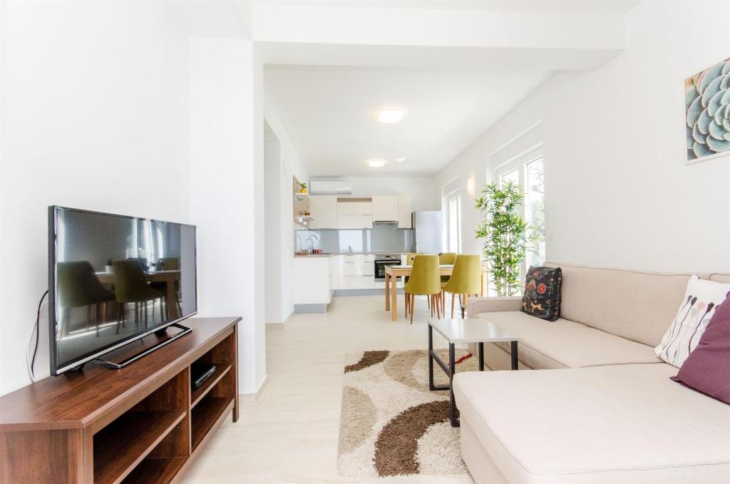 Telewizja i/lub zestaw kina domowego w obiekcie Apartments Branimir