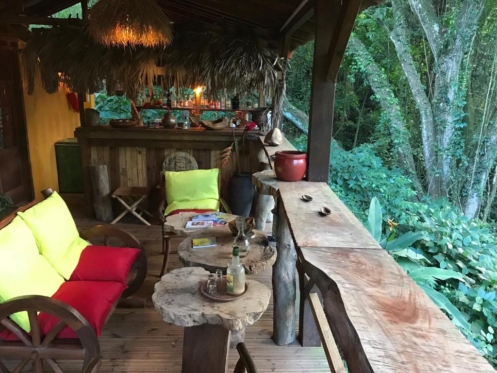 Posezení v ubytování Martinique Treehouse