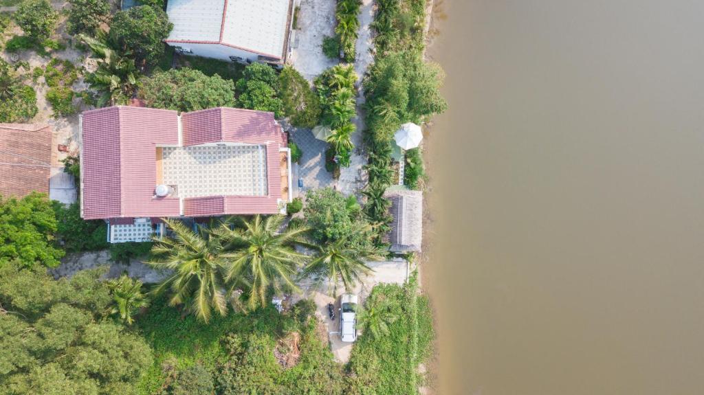 Letecký snímek ubytování Tra Que Riverside Homestay