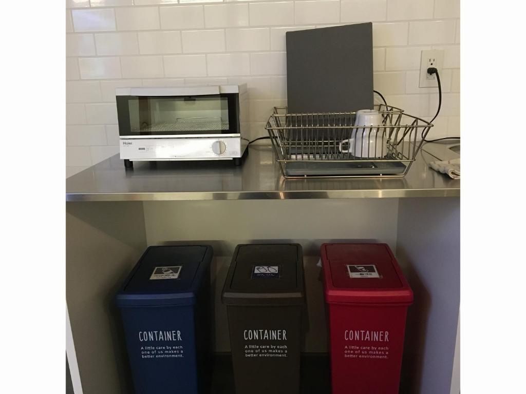 Kuchyň nebo kuchyňský kout v ubytování White Hostel Shinsaibashi