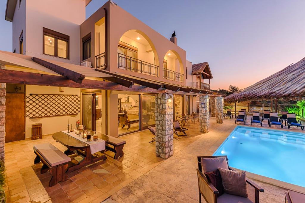 The swimming pool at or close to Butterfly Villa with stunning Sea and Valley Views