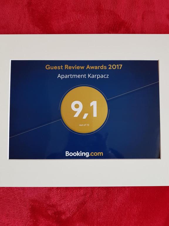 Certifikát, ocenenie alebo iný dokument vystavený v ubytovaní Apartment Karpacz