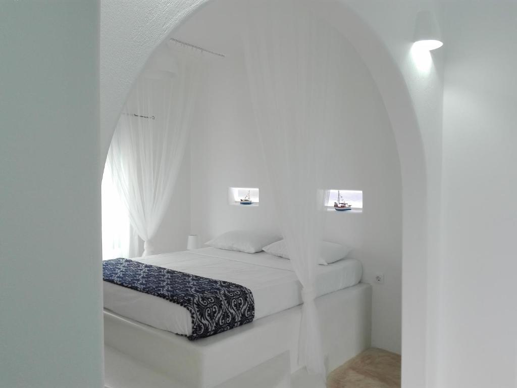 Postel nebo postele na pokoji v ubytování Tilos Island house