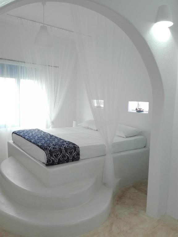 Postel nebo postele na pokoji v ubytování Tilos Island house