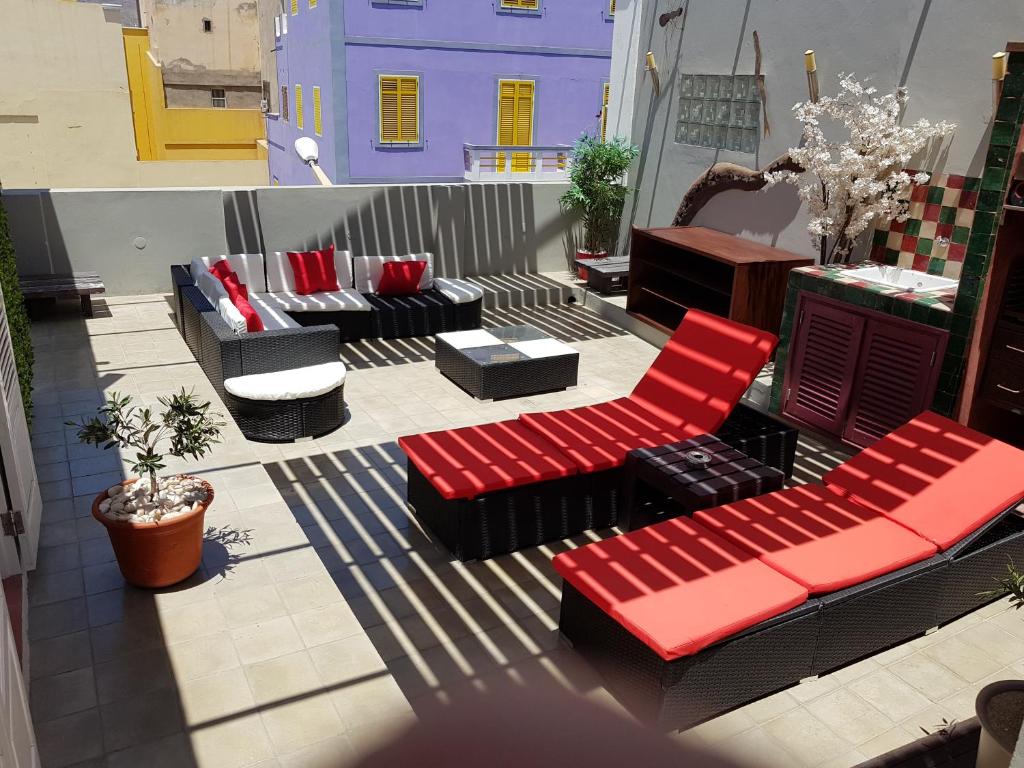 Posezení v ubytování Casa Café Mindelo