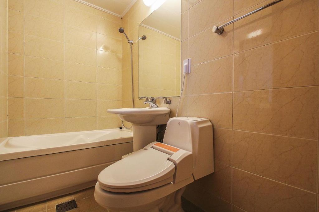 Koupelna v ubytování Hotel TopsVille
