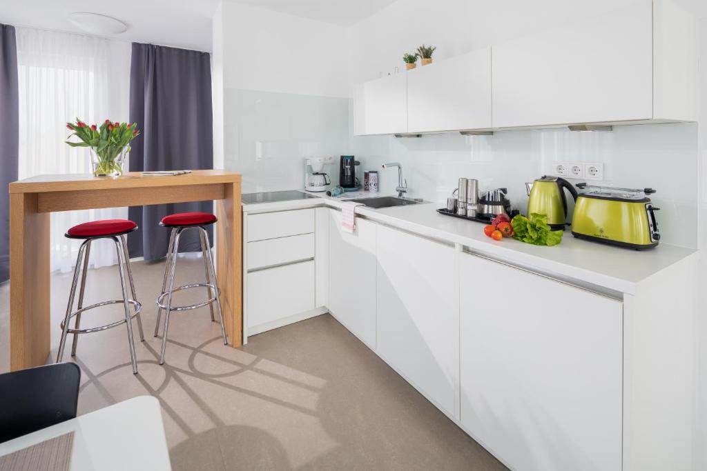 Kuchyň nebo kuchyňský kout v ubytování Haus KLIPPER Norderney
