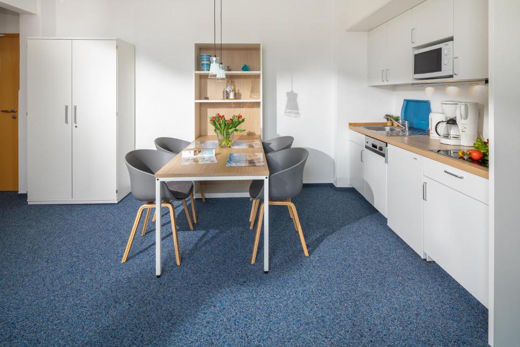 Kuchyň nebo kuchyňský kout v ubytování Haus KLIPPER Norderney