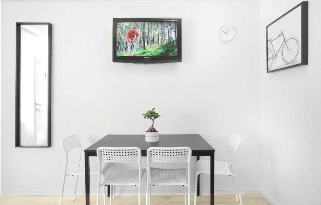 Televízia a/alebo spoločenská miestnosť v ubytovaní Maksimir-Rebro