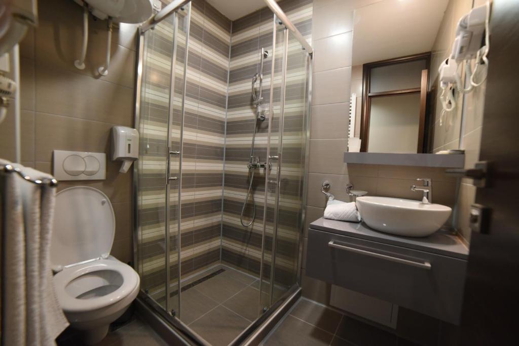Koupelna v ubytování Hotel Bavka