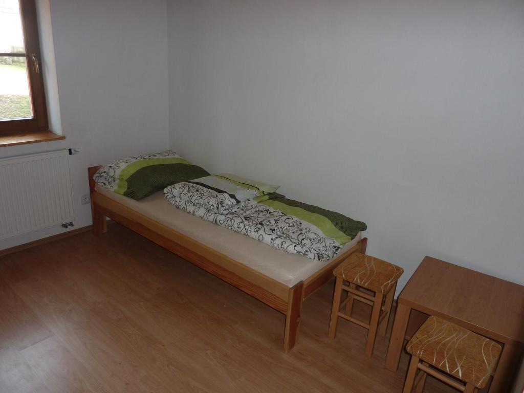 Postel nebo postele na pokoji v ubytování Ubytování Podolí U Křížku