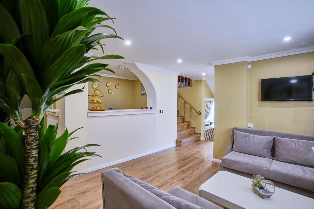 TV a/nebo společenská místnost v ubytování Jasmine Hotel