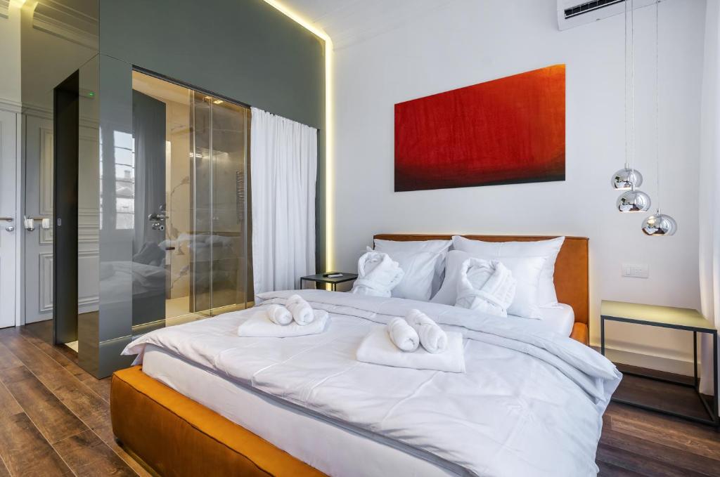 Postel nebo postele na pokoji v ubytování Room 25 Belgrade