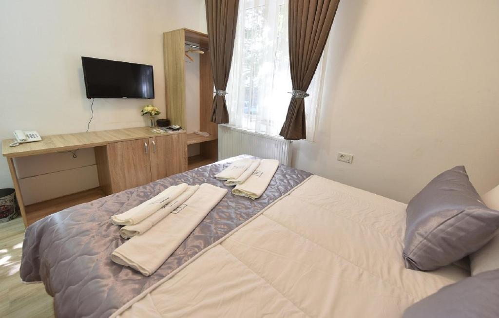 Postel nebo postele na pokoji v ubytování Villa Nina Hotel & Lounge bar